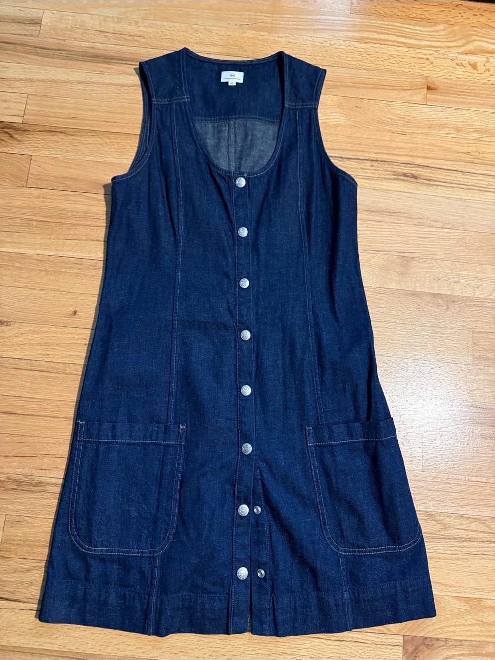 AG Adriano Goldschmied Indigo Denim Dress with White Label